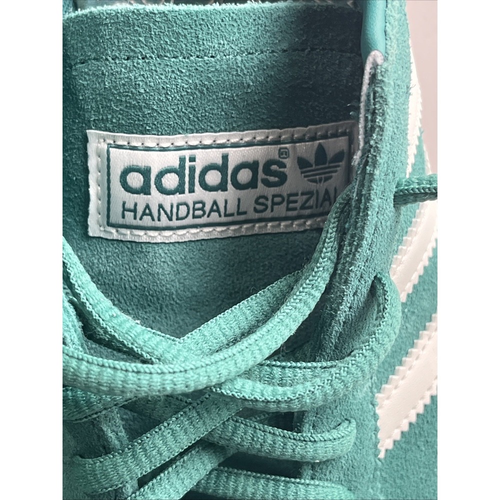 Size 6.5 - Adidas Handball Spezial Collegiate Green White Walking Training - Picture 10 of 11